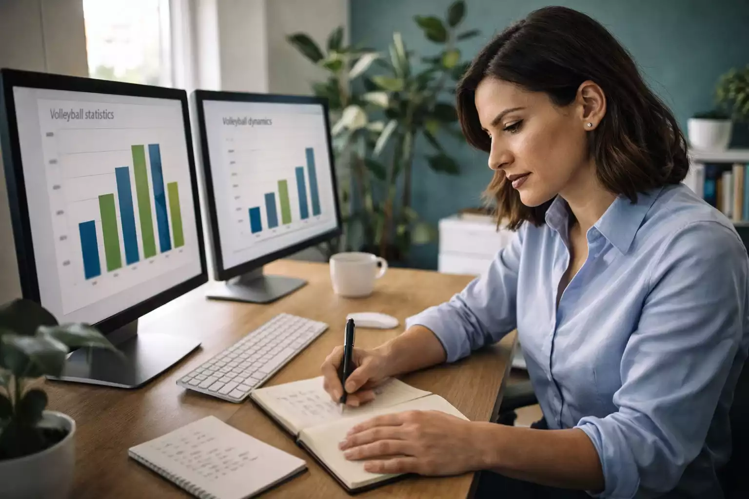 Donna professionista italiana che analizza statistiche sportive e pianifica strategie di scommesse